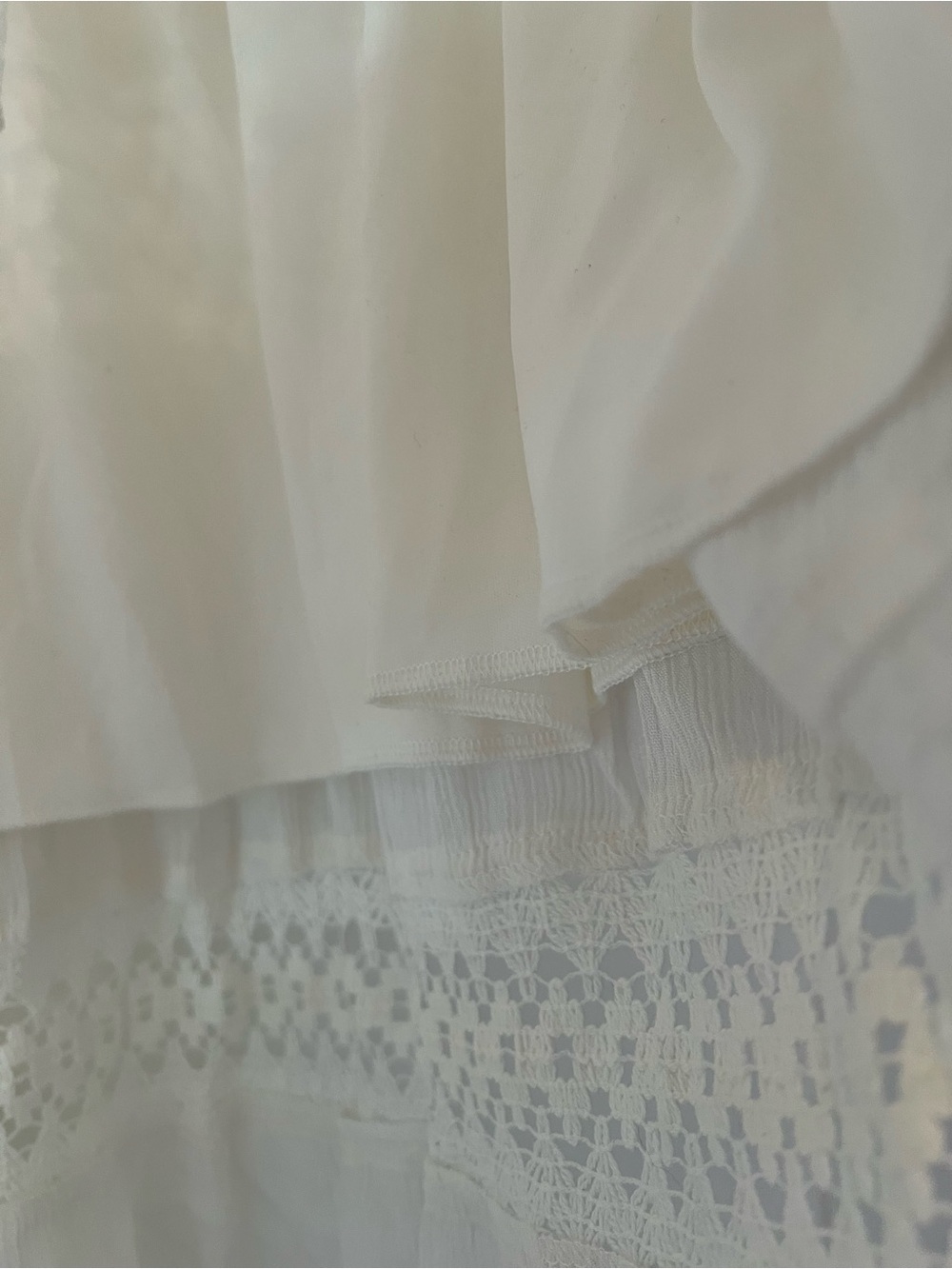 Forgotten Grace Gauze and
Crochet Lace Tiered Maxi Skirt Size XXL - Picture 8 of 9